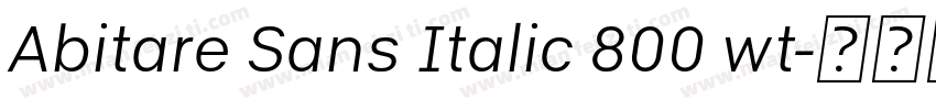 Abitare Sans Italic 800 wt字体转换